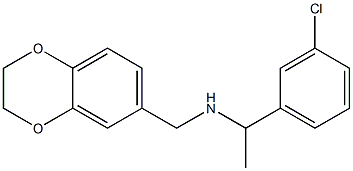 [1-(3-chlorophenyl)ethyl](2,3-dihydro-1,4-benzodioxin-6-ylmethyl)amine 化学構造式