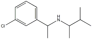 [1-(3-chlorophenyl)ethyl](3-methylbutan-2-yl)amine,,结构式