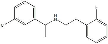 [1-(3-chlorophenyl)ethyl][2-(2-fluorophenyl)ethyl]amine 化学構造式