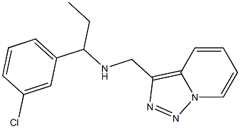 [1-(3-chlorophenyl)propyl]({[1,2,4]triazolo[3,4-a]pyridin-3-ylmethyl})amine 结构式