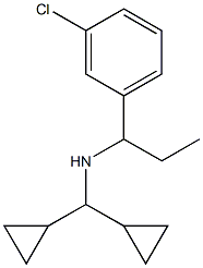 [1-(3-chlorophenyl)propyl](dicyclopropylmethyl)amine 化学構造式