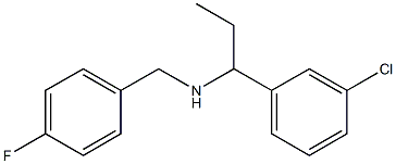 [1-(3-chlorophenyl)propyl][(4-fluorophenyl)methyl]amine,,结构式