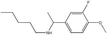 [1-(3-fluoro-4-methoxyphenyl)ethyl](pentyl)amine 结构式