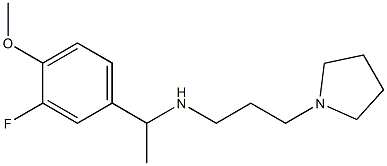 [1-(3-fluoro-4-methoxyphenyl)ethyl][3-(pyrrolidin-1-yl)propyl]amine 结构式