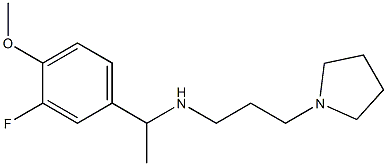 [1-(3-fluoro-4-methoxyphenyl)ethyl][3-(pyrrolidin-1-yl)propyl]amine 化学構造式