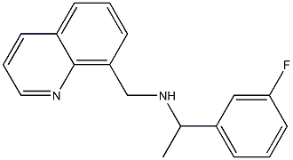 [1-(3-fluorophenyl)ethyl](quinolin-8-ylmethyl)amine,,结构式