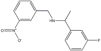 [1-(3-fluorophenyl)ethyl][(3-nitrophenyl)methyl]amine Struktur