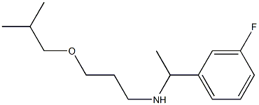 [1-(3-fluorophenyl)ethyl][3-(2-methylpropoxy)propyl]amine,,结构式