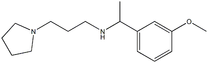 [1-(3-methoxyphenyl)ethyl][3-(pyrrolidin-1-yl)propyl]amine,,结构式