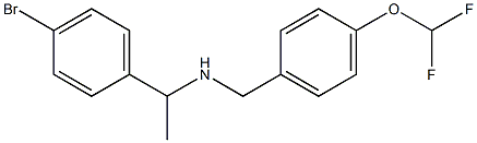  [1-(4-bromophenyl)ethyl]({[4-(difluoromethoxy)phenyl]methyl})amine