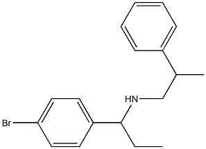 [1-(4-bromophenyl)propyl](2-phenylpropyl)amine Structure