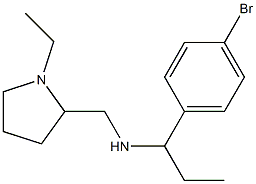 [1-(4-bromophenyl)propyl][(1-ethylpyrrolidin-2-yl)methyl]amine Structure