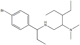 [1-(4-bromophenyl)propyl][2-(dimethylamino)-3-ethylpentyl]amine 化学構造式