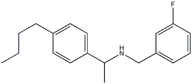 [1-(4-butylphenyl)ethyl][(3-fluorophenyl)methyl]amine Structure