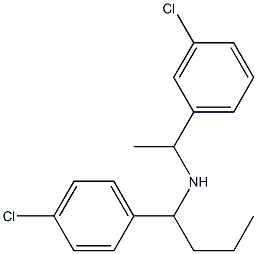 [1-(4-chlorophenyl)butyl][1-(3-chlorophenyl)ethyl]amine Structure