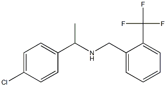 [1-(4-chlorophenyl)ethyl]({[2-(trifluoromethyl)phenyl]methyl})amine Struktur