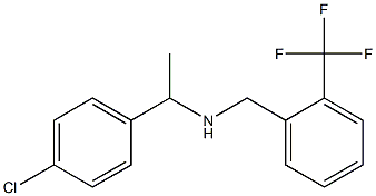 [1-(4-chlorophenyl)ethyl]({[2-(trifluoromethyl)phenyl]methyl})amine,,结构式