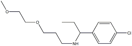 [1-(4-chlorophenyl)propyl][3-(2-methoxyethoxy)propyl]amine Structure