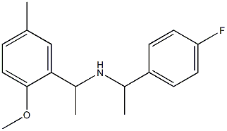 [1-(4-fluorophenyl)ethyl][1-(2-methoxy-5-methylphenyl)ethyl]amine Structure