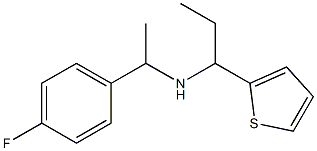 [1-(4-fluorophenyl)ethyl][1-(thiophen-2-yl)propyl]amine,,结构式