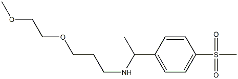 [1-(4-methanesulfonylphenyl)ethyl][3-(2-methoxyethoxy)propyl]amine,,结构式