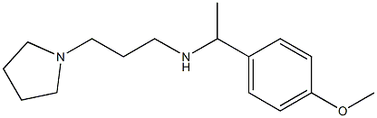 [1-(4-methoxyphenyl)ethyl][3-(pyrrolidin-1-yl)propyl]amine,,结构式