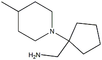 [1-(4-methylpiperidin-1-yl)cyclopentyl]methylamine Structure