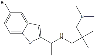 [1-(5-bromo-1-benzofuran-2-yl)ethyl]({2-[(dimethylamino)methyl]-2-methylpropyl})amine,,结构式