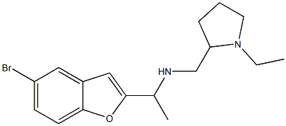 [1-(5-bromo-1-benzofuran-2-yl)ethyl][(1-ethylpyrrolidin-2-yl)methyl]amine 化学構造式