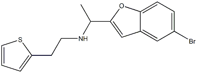[1-(5-bromo-1-benzofuran-2-yl)ethyl][2-(thiophen-2-yl)ethyl]amine,,结构式