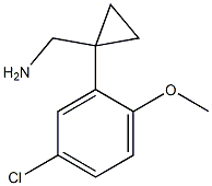 [1-(5-chloro-2-methoxyphenyl)cyclopropyl]methanamine 结构式