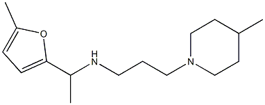 [1-(5-methylfuran-2-yl)ethyl][3-(4-methylpiperidin-1-yl)propyl]amine Structure