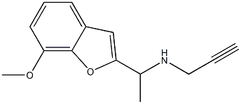 [1-(7-methoxy-1-benzofuran-2-yl)ethyl](prop-2-yn-1-yl)amine 结构式