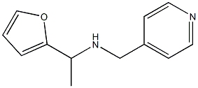 [1-(furan-2-yl)ethyl](pyridin-4-ylmethyl)amine,,结构式