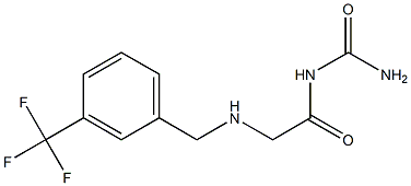 [2-({[3-(trifluoromethyl)phenyl]methyl}amino)acetyl]urea,,结构式