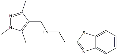 [2-(1,3-benzothiazol-2-yl)ethyl][(1,3,5-trimethyl-1H-pyrazol-4-yl)methyl]amine Structure