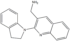 [2-(2,3-dihydro-1H-indol-1-yl)quinolin-3-yl]methanamine|