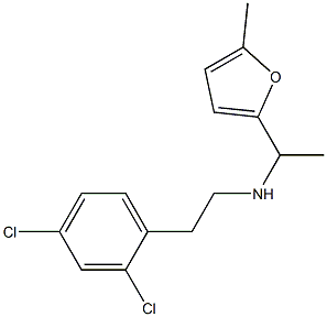 [2-(2,4-dichlorophenyl)ethyl][1-(5-methylfuran-2-yl)ethyl]amine Structure