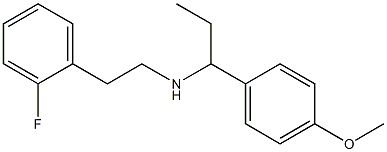 [2-(2-fluorophenyl)ethyl][1-(4-methoxyphenyl)propyl]amine Structure