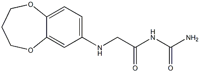 [2-(3,4-dihydro-2H-1,5-benzodioxepin-7-ylamino)acetyl]urea Structure