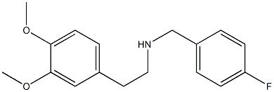 [2-(3,4-dimethoxyphenyl)ethyl][(4-fluorophenyl)methyl]amine Structure