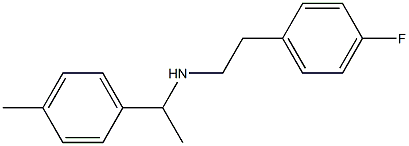 [2-(4-fluorophenyl)ethyl][1-(4-methylphenyl)ethyl]amine 化学構造式