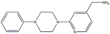 [2-(4-phenylpiperazin-1-yl)pyridin-4-yl]methanamine,,结构式
