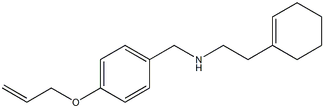[2-(cyclohex-1-en-1-yl)ethyl]({[4-(prop-2-en-1-yloxy)phenyl]methyl})amine,,结构式