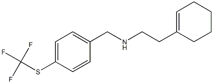 [2-(cyclohex-1-en-1-yl)ethyl]({4-[(trifluoromethyl)sulfanyl]phenyl}methyl)amine Struktur