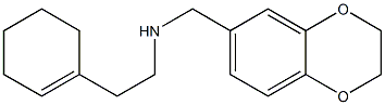 [2-(cyclohex-1-en-1-yl)ethyl](2,3-dihydro-1,4-benzodioxin-6-ylmethyl)amine 化学構造式