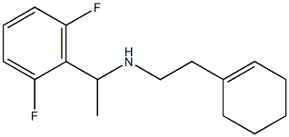 [2-(cyclohex-1-en-1-yl)ethyl][1-(2,6-difluorophenyl)ethyl]amine,,结构式