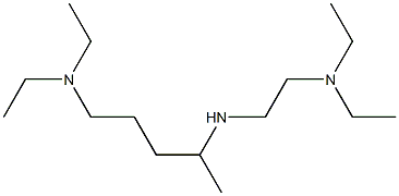 [2-(diethylamino)ethyl][5-(diethylamino)pentan-2-yl]amine 化学構造式