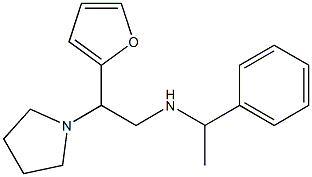 [2-(furan-2-yl)-2-(pyrrolidin-1-yl)ethyl](1-phenylethyl)amine 化学構造式