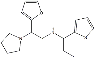 [2-(furan-2-yl)-2-(pyrrolidin-1-yl)ethyl][1-(thiophen-2-yl)propyl]amine 化学構造式